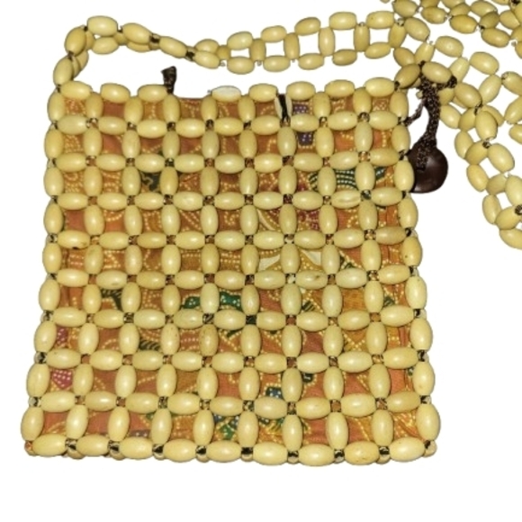 The Sak Woven Bead Shoulder Bag - Natural Tan - Picture 2 of 4
